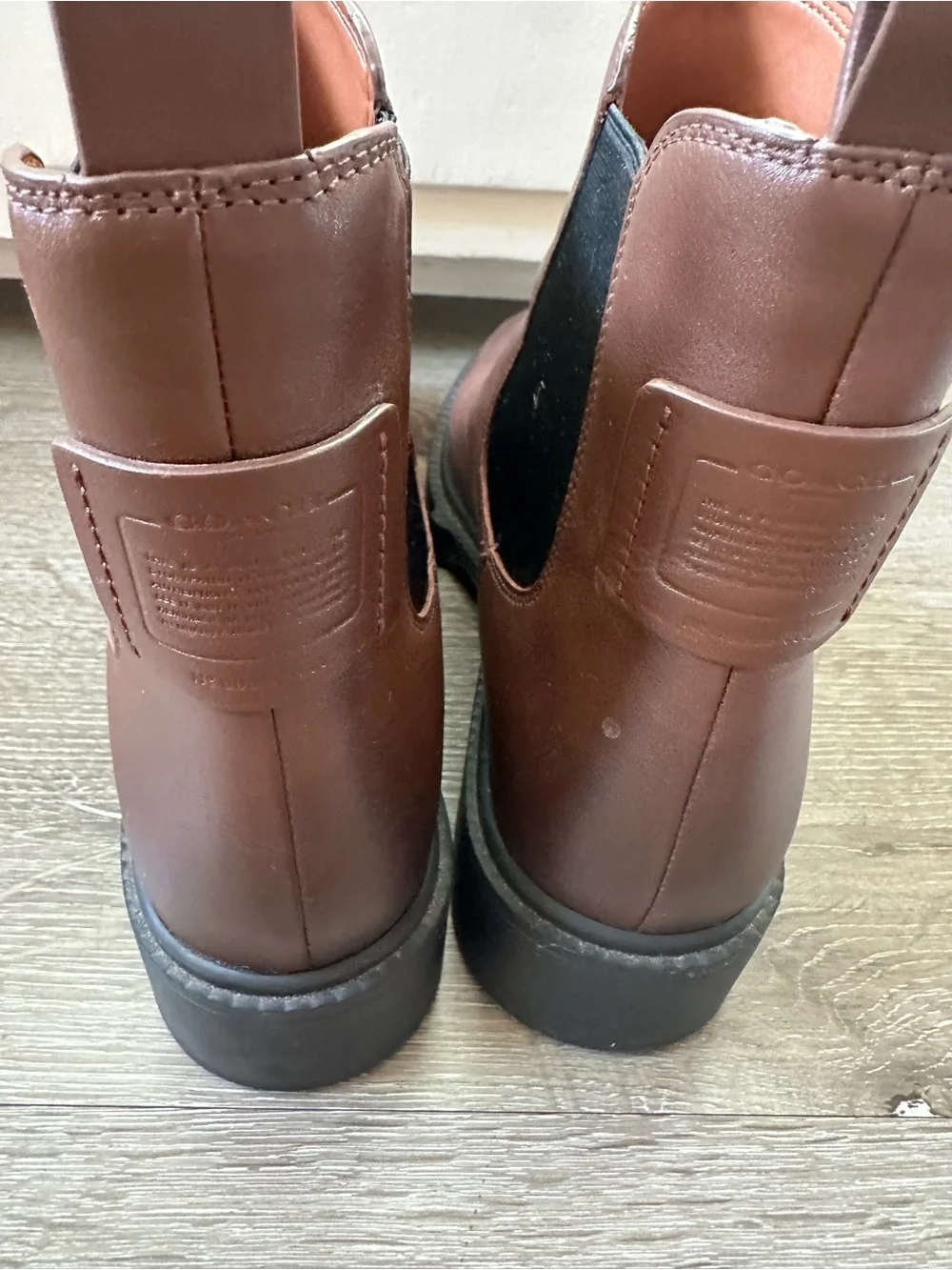 Coach polished leather